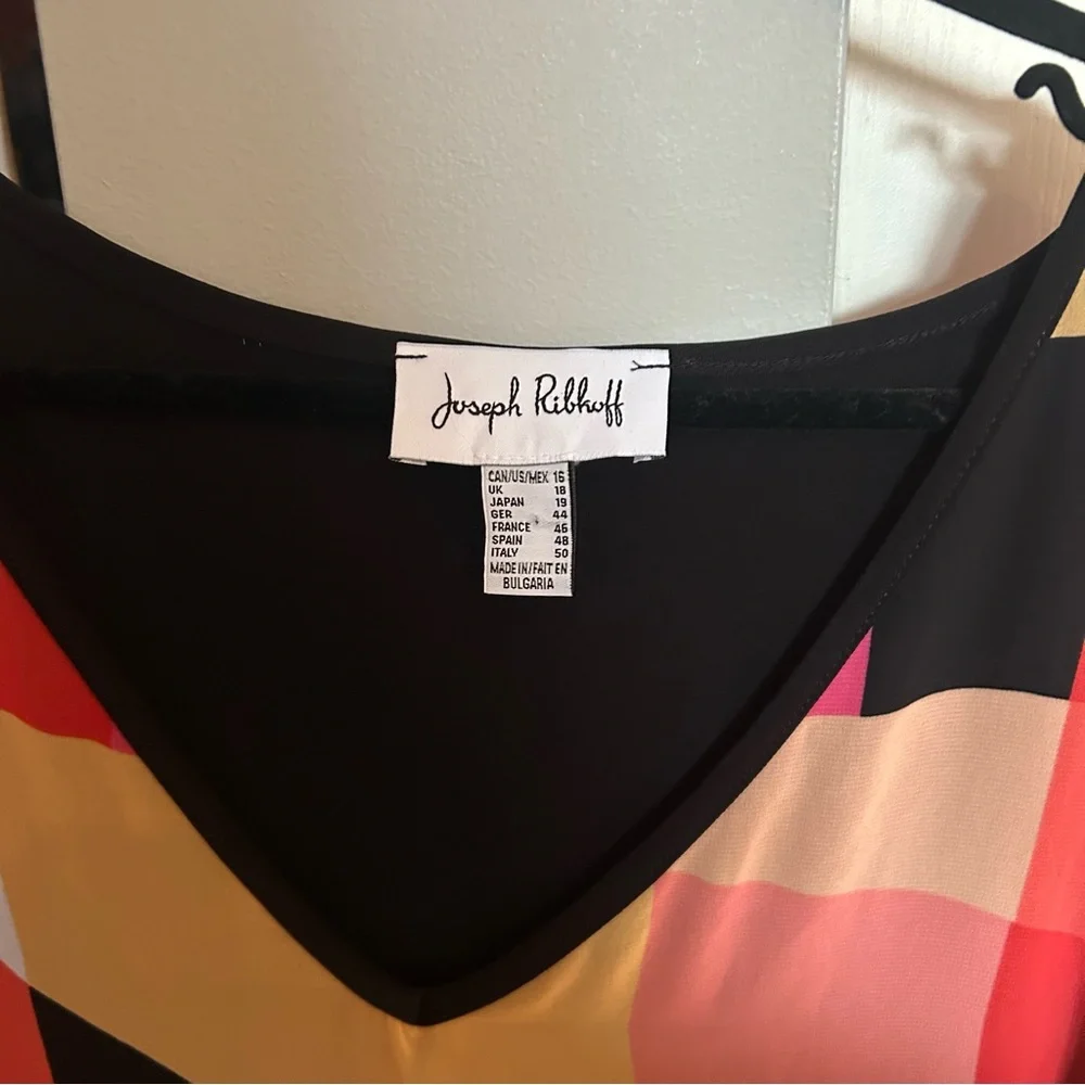 Joseph Ribkoff Multicolor Geometric Dress - Picture 4 of 8